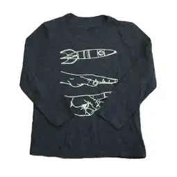 Walmart Pre-owned: Rockets Of Awesome Boys Navy | White Long Sleeve T-Shirt size: 4T (Good) offer