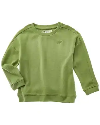 Walmart MONICA + ANDY boys Waffle Sporty Sweatshirt, 3-6M, Green offer