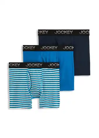 Walmart Jockey Boys' Cotton Stretch Boxer Brief - 3 Pack offer