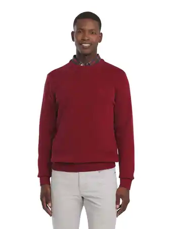 Walmart Chaps Men's & Big Men's Solid Cotton Crewneck Sweater, Sizes S-2XL offer