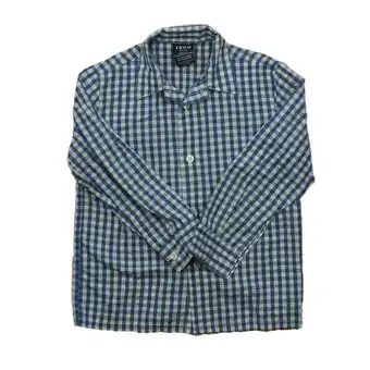 Walmart Pre-owned: Izod Boys Blue | White Button Down Long Sleeve size: 4T (Excellent) offer