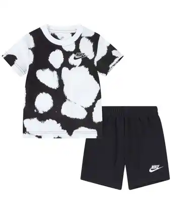 Walmart Nike girls 2pc Short & T-Shirt Set, 12M, Black offer