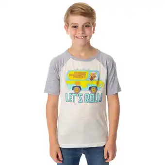 Walmart Scooby-Doo Boy's The Mystery Machine Let's Roll Collectible Raglan T-Shirt offer