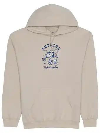 Walmart Snoopy Explore Men's & Big Men's Graphic Hooded Sweatshirt with Long Sleeves, Sizes S-3XL offer