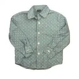 Walmart Pre-owned: Nautica Boys Blue | White Anchors Button Down Long Sleeve size: 3T (Excellent) offer