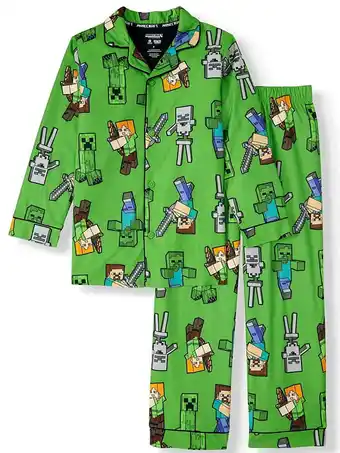 Walmart Boy's Minecraft Pajama Coat Set (Little Boy & Big Boy) offer