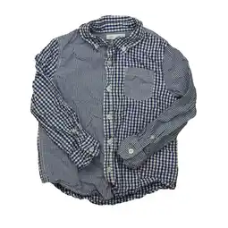 Walmart Pre-owned: Rockets of Awesome Boys Blue Plaid Button Down Long Sleeve size: 4-5T (Good) offer