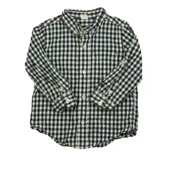 Walmart Pre-owned: Gap Boys Navy Check Button Down Long Sleeve size: 3T (Good) offer