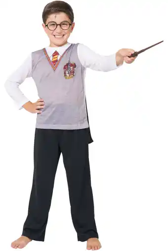 Walmart Intimo Harry Potter Big Boys Gryffindor Uniform With Cape 3 Piece Pajama Set offer