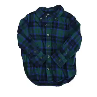 Walmart Pre-owned: Rockets Of Awesome Boys Blue | Green | Plaid Button Down Long Sleeve size: 3T (Good) offer