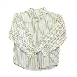 Walmart Pre-owned: Gymboree Boys Ivory Stripe Button Down Long Sleeve size: 5T (Good) offer