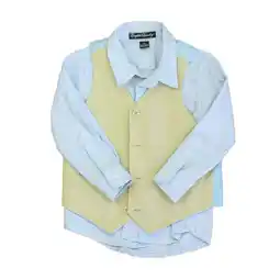 Walmart Pre-Owned English Laundry Boys Blue | White | Tan Button Down Long Sleeve size: 4T (Good) offer