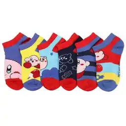 Walmart Kirby Character Art 6-Pack Youth Ankle Socks With Chenille Elements offer