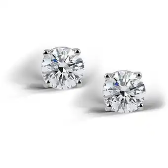 Walmart 2 Carat Created White Sapphire Sterling Silver Stud Earrings, 6mm offer