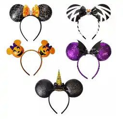 Walmart Disney Halloween Minnie Mouse Ears Deluxe Headband Set 5-piece offer