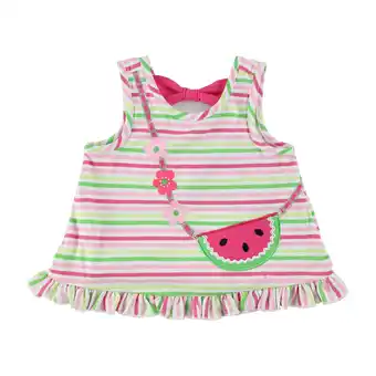 Walmart Kids Headquarters Girls Stripe Tank Top, Pink, 6-9 mos offer