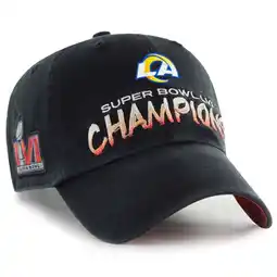 Walmart Men's '47 Black Los Angeles Rams Super Bowl LVI Champions Sunset Clean Up Adjustable Hat offer