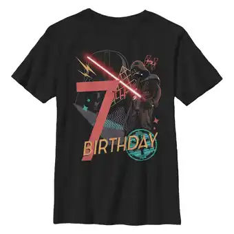 Walmart Boy's Star Wars: A New Hope Darth Vader 7th Birthday Abstract Background Graphic T-Shirt offer