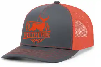 Walmart Heritage Pride Deer Hunting Shield Wildlife Mens Embroidered Mesh Back Trucker Hat, Charcoal/Orange offer