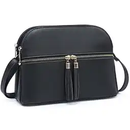 Walmart Dasein Women Tassel Zipper Pocket Crossbody Bag Shoulder Purse Fashion Travel Bag with Multi Pockets offer