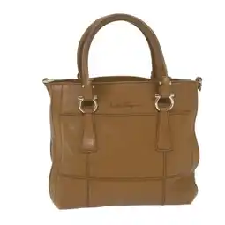 Walmart Pre-Owned Salvatore Ferragamo Brown Leather Handbag offer