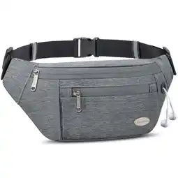 Walmart Entchin Water-Resistant Anti-Theft Women's Fanny Pack, Polyester, Gray offer