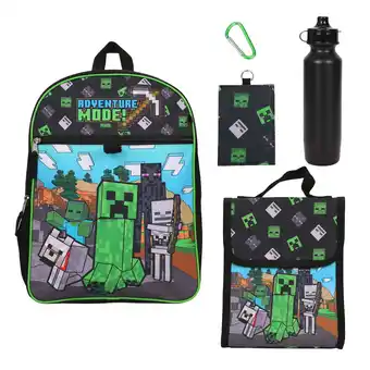 Walmart Minecraft Adventure Mode Youth 5-Piece 16 Backpack Set offer