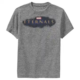 Walmart Boy's Marvel Eternals Movie Logo Performance Graphic Tee Charcoal Heather Medium offer