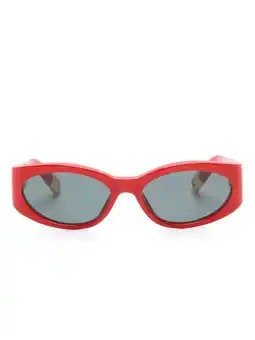 Walmart Jacquemus Woman Red Oval Frame Sunglasses Red offer