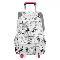 Walmart IvyH Rolling Backpack, Large Graffiti Cute Wheeled Backpacks Waterproof School Bag offer