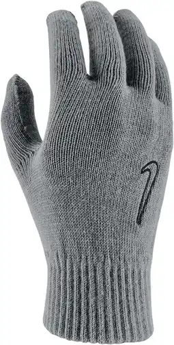 Walmart NIKE Mens Gray Acrylic Slip On Knit Non-Slip Gloves SM offer