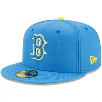 Walmart Men's New Era Light Blue Boston Red Sox 2021 City Connect 59FIFTY Fitted Hat offer