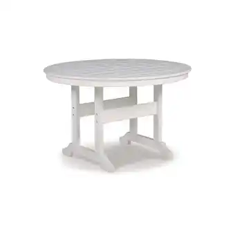 Walmart Signature Design by Ashley Contemporary Crescent Luxe Outdoor Dining Table White offer