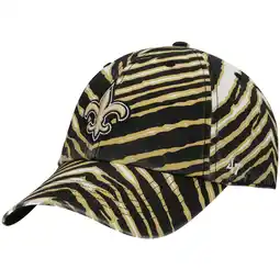 Walmart Men's '47 Black New Orleans Saints Zubaz Clean Up Adjustable Hat offer