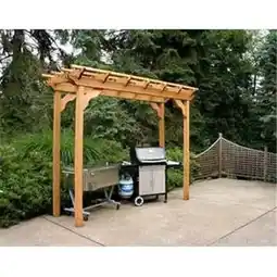 Walmart Gardencare Cedar New Dawn 3' x 8' x 7.46' Red Cedar Pergola, Zinc-Plated Steel Hardware offer