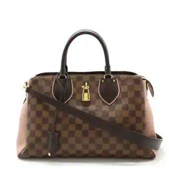 Walmart Pre-Owned LOUIS VUITTON Damier Normandy Handbag Shoulder Bag Brown Magnolia Pink... (Good) offer