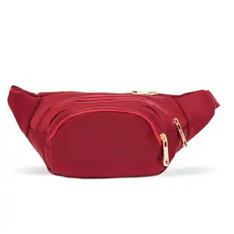 Walmart Zodaca Adjustable Waist Fanny Pack, Unisex, Nylon, Burgundy offer