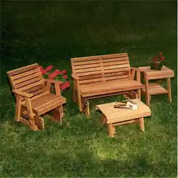 Walmart Cedar Rocking Classic Gliders & Tables Set offer