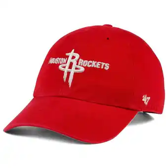 Walmart Men's '47 Red Houston Rockets Team Logo Clean Up Adjustable Hat offer