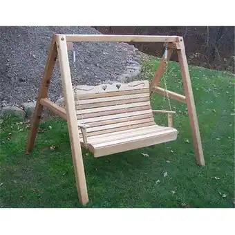 Walmart 5 ft. Cedar Royal Country Hearts Porch Swing with Stand offer