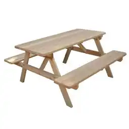 Walmart Creekvine Designs WF6454-2CVD 8 ft. Cedar Park Style Picnic Table with Attached Benches offer