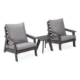 Walmart Posh Living Safia Outdoor 3pc Seating Group Dark Grey offer