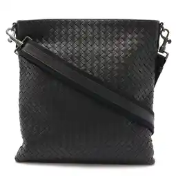 Walmart Pre-Owned BOTTEGA VENETA Bottega Veneta Intrecciato Shoulder Bag Leather Black 172736 (Good) offer