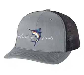 Walmart Heritage Pride Marlin Mens Embroidered Mesh Back Trucker Hat, Heather Grey/Black offer