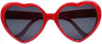 Walmart Ladies Fashion Super Large Heart Shaped Retro Sunglasses - Cute and Stylish - Red offer