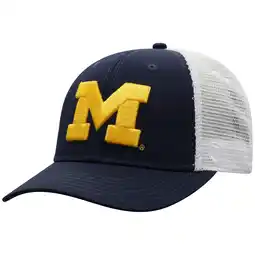 Walmart Men's Top of the World Navy/White Michigan Wolverines Trucker Snapback Hat offer