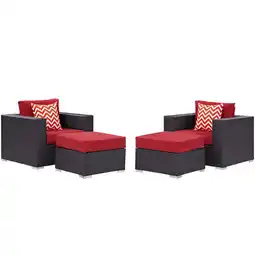 Walmart Convene 4 Piece Sectional Set in Espresso Red offer