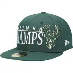 Walmart Men's New Era Hunter Green Milwaukee Bucks 2021 NBA Champs Retro Pop Undervisor 59FIFTY Fitted Hat offer