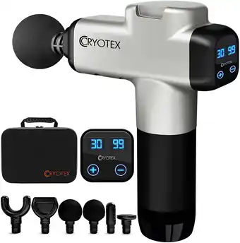 Walmart Cryotex Muscle Massage Gun Back & Neck Deep Tissue Handheld Percussion for Gym Gray offer