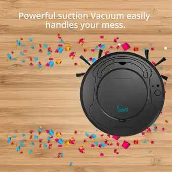 Walmart Oggfader Robot Vacuum 3 IN 1 Smart Floor Robot Vacuum Cleaner Mop Automatic Distance Sensor black offer